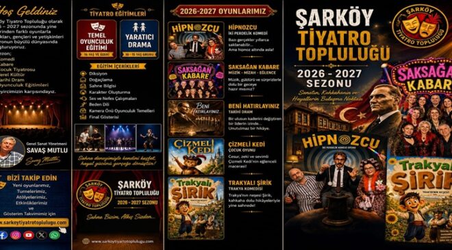 Şarköy’de Sahnenin Nefesi Büyüyor: Bağımsız Tiyatro Topluluğu Sanatla Geleceği İnşa Ediyor