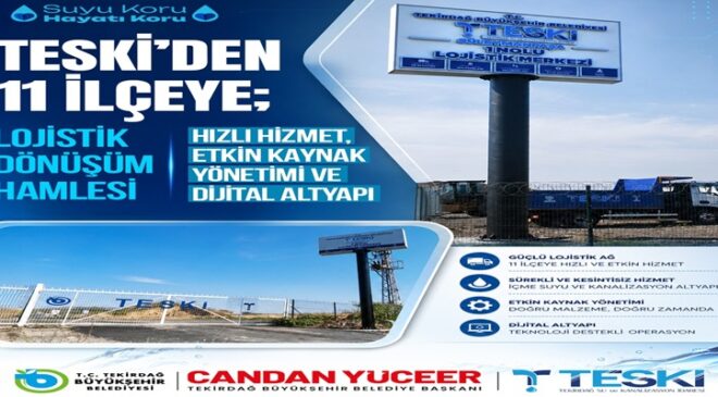 TESKİ’DEN 11 İLÇEYE LOJİSTİK DÖNÜŞÜM HAMLESİ