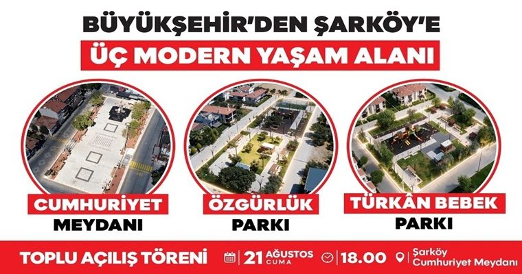 BÜYÜKŞEHİR’DEN ŞARKÖY’E ÜÇ MODERN YAŞAM ALANI