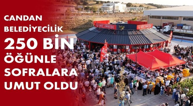 CANDAN BELEDİYECİLİK 250 BİN ÖĞÜNLE SOFRALARA UMUT OLDU