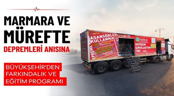MARMARA VE MÜREFTE DEPREMLERİ ANISINA BÜYÜKŞEHİR’DEN FARKINDALIK VE EĞİTİM PROGRAMI