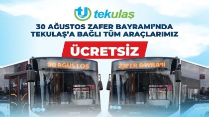 ZAFER BAYRAMI’NDA TEKİRDAĞ’DA ULAŞIM ÜCRETSİZ