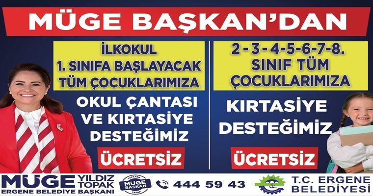 ERGENE’DE TÜM ÇOCUKLARA ÜCRETSİZ EĞİTİM DESTEĞİ