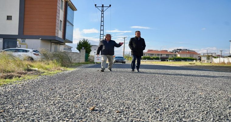 Başkan Sarıkurt, Gaziosmanpaşa Caddesi`ndeki Yol Çalışmalarını İnceledi (3)